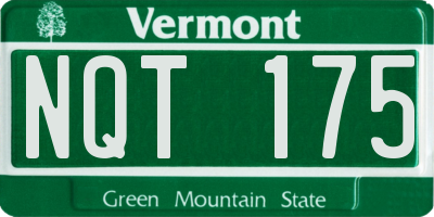 VT license plate NQT175