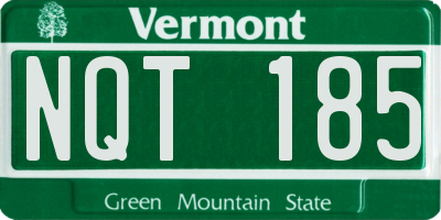 VT license plate NQT185