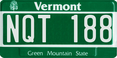 VT license plate NQT188