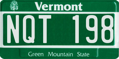 VT license plate NQT198