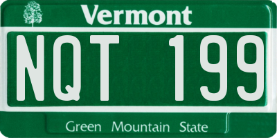 VT license plate NQT199