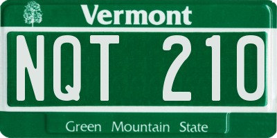 VT license plate NQT210