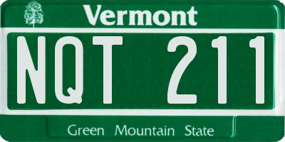 VT license plate NQT211