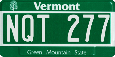 VT license plate NQT277