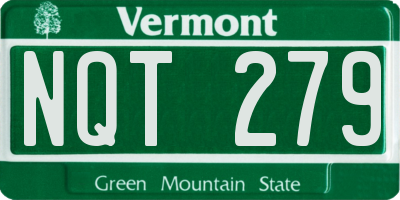 VT license plate NQT279