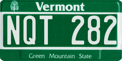 VT license plate NQT282