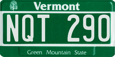 VT license plate NQT290
