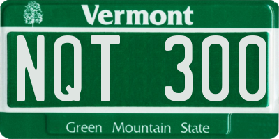 VT license plate NQT300