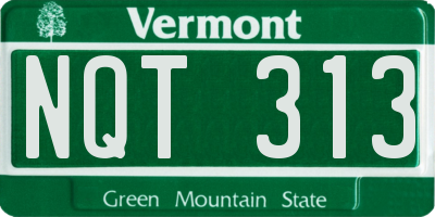 VT license plate NQT313