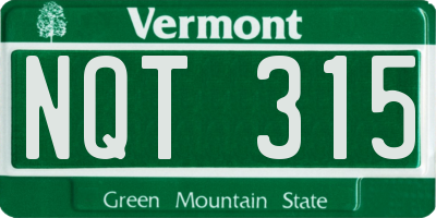VT license plate NQT315