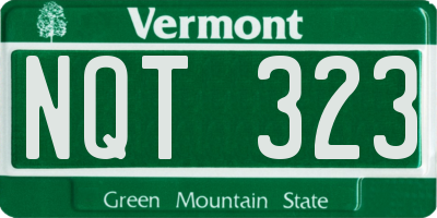 VT license plate NQT323