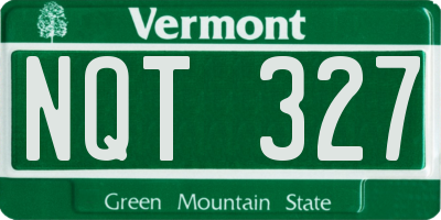 VT license plate NQT327