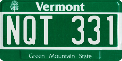 VT license plate NQT331