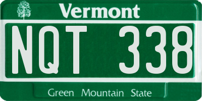 VT license plate NQT338