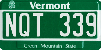 VT license plate NQT339
