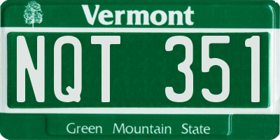 VT license plate NQT351