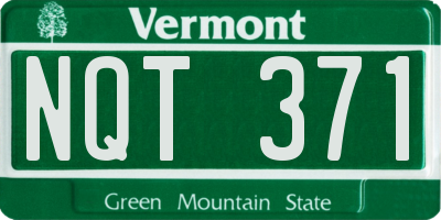 VT license plate NQT371