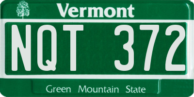 VT license plate NQT372