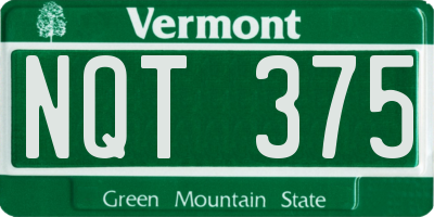 VT license plate NQT375