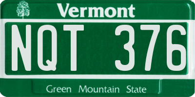 VT license plate NQT376