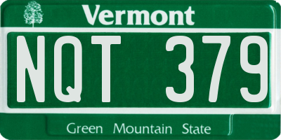VT license plate NQT379