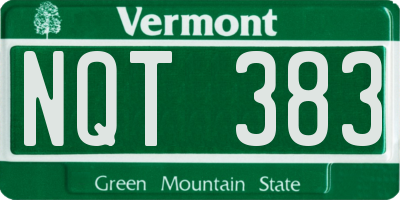 VT license plate NQT383