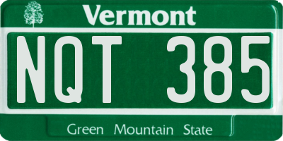 VT license plate NQT385