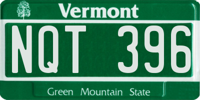 VT license plate NQT396