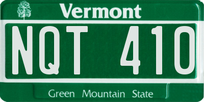 VT license plate NQT410