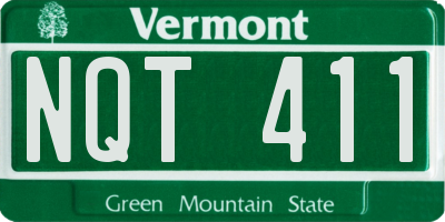 VT license plate NQT411