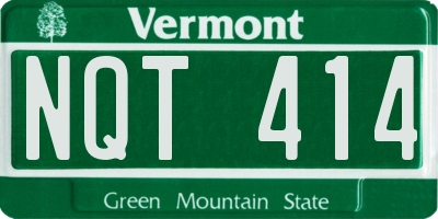 VT license plate NQT414