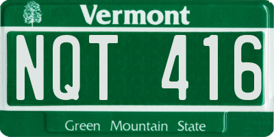 VT license plate NQT416