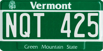 VT license plate NQT425