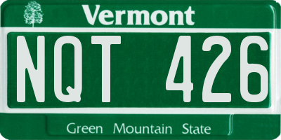 VT license plate NQT426