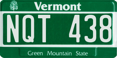 VT license plate NQT438