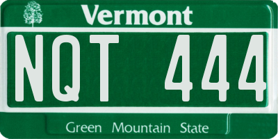 VT license plate NQT444