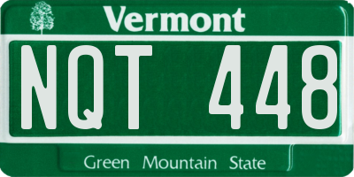 VT license plate NQT448