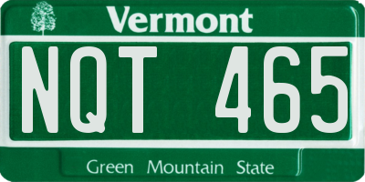 VT license plate NQT465