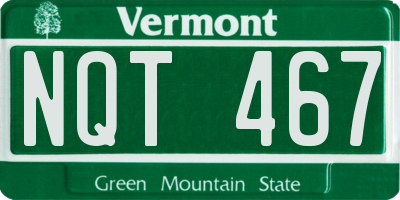 VT license plate NQT467