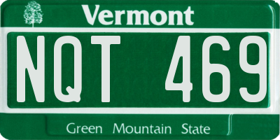 VT license plate NQT469
