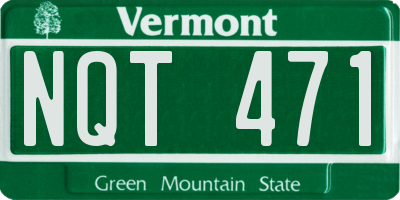 VT license plate NQT471