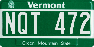 VT license plate NQT472