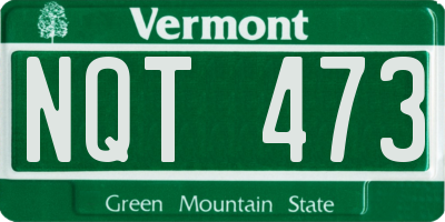 VT license plate NQT473