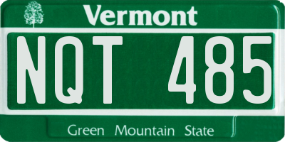 VT license plate NQT485