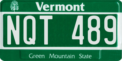 VT license plate NQT489