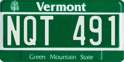 VT license plate NQT491
