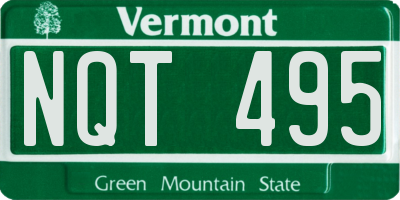 VT license plate NQT495