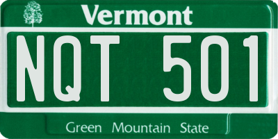 VT license plate NQT501