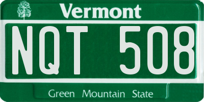 VT license plate NQT508