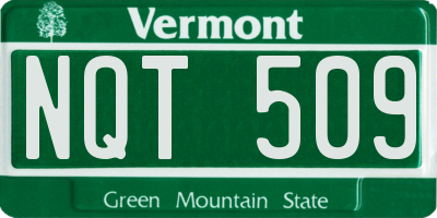 VT license plate NQT509